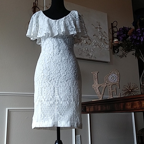 Lauren Ralph Lauren Women's Tamalira Floral Lace Cocktail Dress. Size 6 - Picture 7 of 17